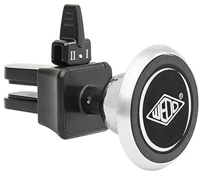 Wedo 06015054 Dock It magnetica supporto per Smartphone/Auto Fessura di ventilazione da Auto Premium, metallo Giunto sferico, spina rivestita in gomma argento/nero