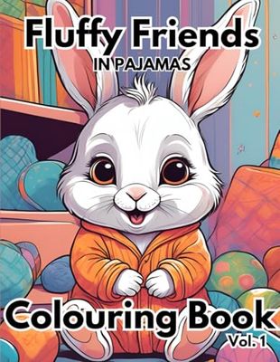 Fluffy Friends in Pajamas Colouring Book: Canadian English
