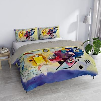 Italian Bed Linen Full täckning digitalt tryck konst påslakan set, AR105, dubbel