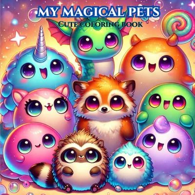 My magical pets: A Cozy Coloring Book with Fluffy Fantasy Creatures and Relaxing Designs for a Stress-Free Experience for Adults and Kids