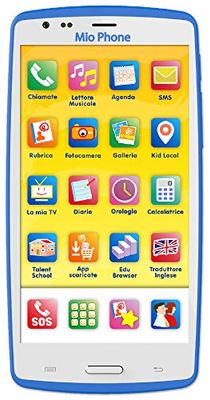 Lisciani Giochi 51830 Meethorloge – Mio telefoon smartphone, diverse kleuren: rood/blauw