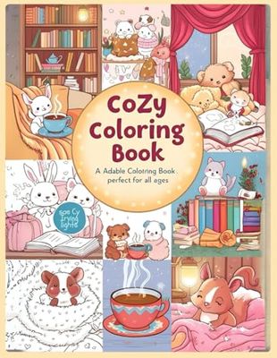 Cozy Coloring Book: A Cute & Relaxing Coloring Adventure for All Ages: Adorable & Fun Coloring Pages for Kids, Teens, and Adults – Perfect for Stress Relief & Creativity