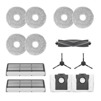 Dreame Kit Accessori per robot L10s Pro Ultra, Include 1x Spazzola principale, 2x Spazzole laterali, 2x Filtri antipolvere, 2x Sacchetti per la raccolta polvere, 6x Panni mop (3 Paia)