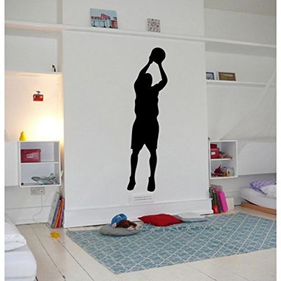 Tatoutex Stickers Basketteur en Action - Gris Clair, L 40cm x H 140cm