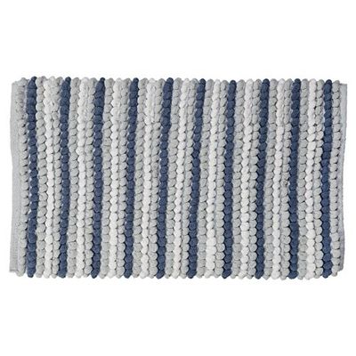 Sealskin Bright Tappetino da Vasca, Poliestere, Blu/Grigio, 50 x 20 x 80 cm