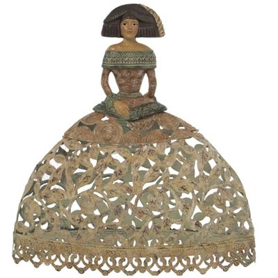 Alexandra House Living Figurine décorative Multicolore Fer Robe 13 x 27 x 29 cm