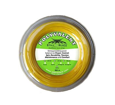 Still in Black SIB2POLYVALENTHT130 Cordage de Tennis Mixte Adulte, Jaune, 200 m x 1,30 mm