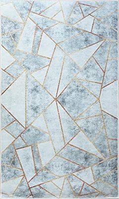 Mani Textile – Tappeto Grafic Grigio/Oro Dimensioni – 160 x 230 cm
