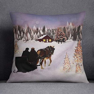 Bonamaison Housses de Coussin, Polyester, Multicolore, 45X45 Cm