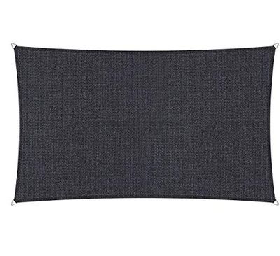 Shadow Comfort Rectangle Écharpe d'ombrage, Carbon Black, 4x5m
