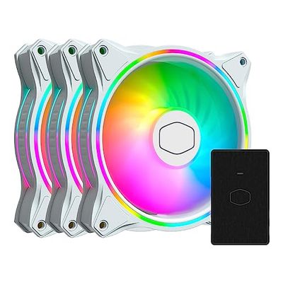 Cooler Master MasterFan 3in1 MF120 Halo White Edition ARGB - RGB Indirizzabili a Doppio Anello, Protezione Sensore Inceppo e Telaio Riduzione Vibrazioni, con Controller, Computer desktop