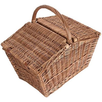 Red Hamper Large Elegant Picnic Wicker Basket