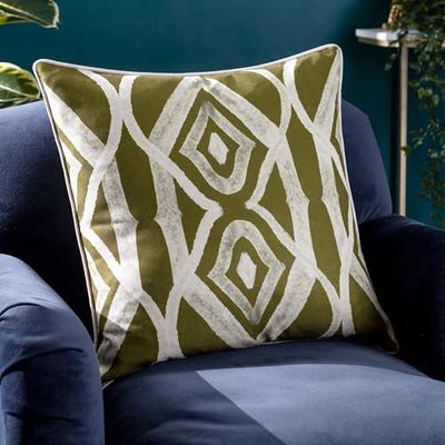 Wylder Cape Ikat Piped Feather Rich Filled Cushion