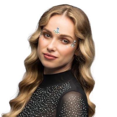 Boland - Set de 3 joyas corporales, strass autoadhesivo para cara y cuerpo, ideal para carnaval, maquillaje o festivales