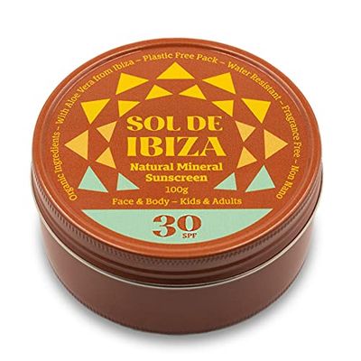 Sol de Ibiza Plastic Free Cream - Naturligt Mineralsk Solskyddsmedel SPF30