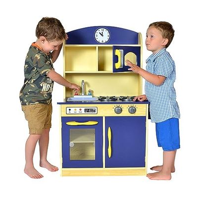 Teamson barnkök, trä, marinblå
