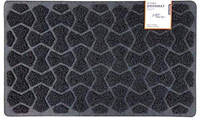 Nicoman stropdas vinyl loopmat (geschikt voor binnen- en buitenkant), 75 x 44 cm, zwart