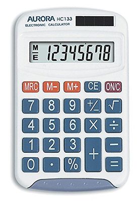 Aurora HC133 Calculatrice portable (Idéal pour l'école primaire)