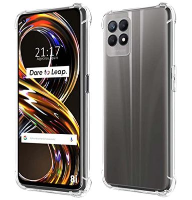 Tumundosmartphone Custodia in silicone antiurto trasparente per Realme 8i