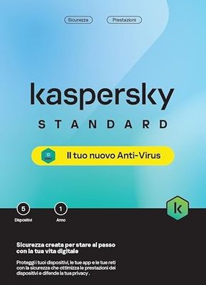 Kaspersky Anti-Virus Standard per 5 Dispositivi - Antivirus 1 Anno