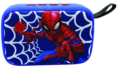 Lexibook Marvel Spider-Man - Altoparlante portatile Bluetooth, wireless, USB, scheda TF, batteria ricaricabile, blu/rosso