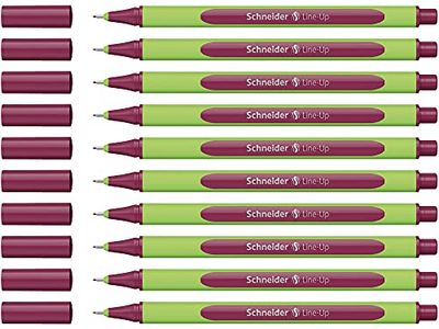 Schneider – Fineliner Line Up, 0,4 mm, confezione da 10, rosso