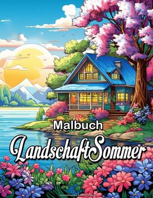 Landschaften Sommer Malbuch für Erwachsene: Landschaften Sommer Malbuch mit entspannenden und stressabbauenden