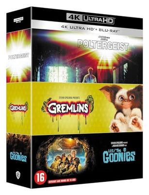 Spielberg producteur - coffret 3 films : poltergeist + gremlins + les goonies 4k ultra hd