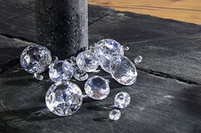 Riffelmacher 68804 decoratie diamanten strooidecoratie voor Kerstmis party bruiloft doop 500 gram, helder