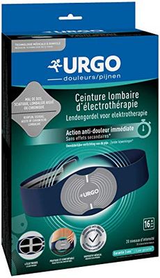 Urgo lumbale wervelgordel – rugpijn, ischia, aigue of chronische lumbale wervels – onmiddellijk pijnverzachtend – 4 programma's en 20 intensiteitsniveaus – batterijen inbegrepen