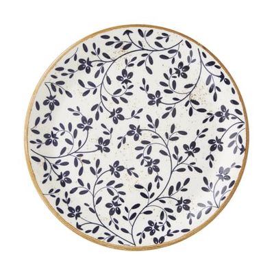 Steelite Impressions Flora Blue Coupe Plate 10inch / 25.3cm, Pack of 12
