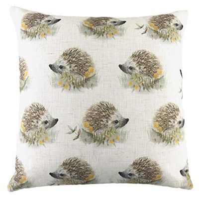 Evans Lichfield skogigelkott upprepad polyester fylld kudde, multi, 43 x 43 cm