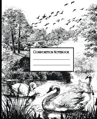 Composition Notebook: Swans on the Lake