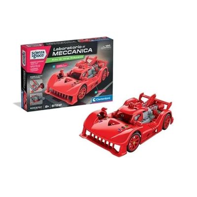 Clementoni Ciencia y Juego Laboratorio de Mecánica – Coche de Carreras Endurance, Juego de construcción para niños a Partir de 8 años, Descubre los principios de la ingeniería, Fabricado en Italia