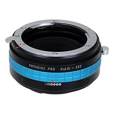 Fotodiox Pro Adapter do mocowania obiektywu kompatybilny z obiektywami Nikon F-mount G-Type do aparatów Sony E-Mount