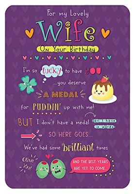 Carte d'anniversaire fantaisiste pour femme – 22,9 x 15,2 cm – Piccadilly Greetings, Jaune