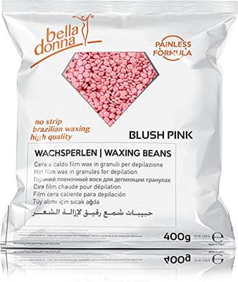 Bella Donna Perle di cera "Blush Pink" per depilazione senza strisce, zero fastidio, 400 g, formula flessibile e cremosa