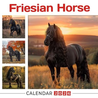 Friesian Horse Calendar 2026: Flowing Manes and Powerful Frames in Motion
