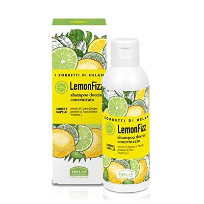 Helan I Sorbetti LemonFizz - Gentle Shower Gel & Shampoo for Women and Men with Vitamin C, Lime & Ginger Extracts - Scented Hair & Body Wash with Refreshing and Toning Action - Made in Italy, 150 ml