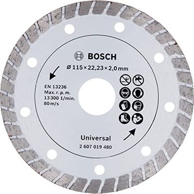 Bosch Professional 2607019480 - Disco de diamante para materiais de construção turbo (diâmetro de 115 mm)