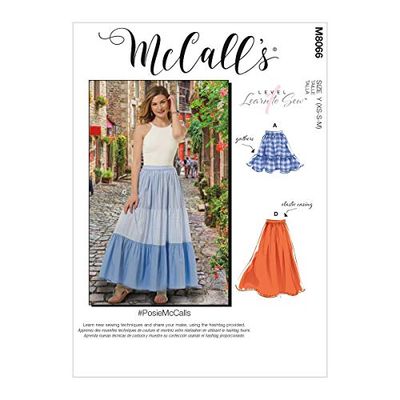 McCalls M8066ZZ Patrons de jupes à enfiler pour femme avec variation de niveau et de longueur ZZ (LRG-XLG-XXL), divers