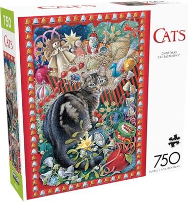 Buffalo Games - Tastrophie de Chat de Noël - Puzzle de 750 pièces