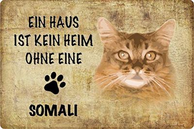 Schatzmix Plaque Murale en métal avec Inscription en Allemand kein Heim Ohne Somali 20 x 30 cm