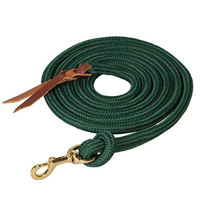 Weaver Leather Laisse de Cowboy en polyéthylène avec Bouton-Pression, Vert Chasseur, 1,6 cm x 3 m
