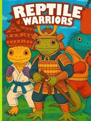Reptile MMA Warriors Coloring Book for Adults: Lizards, Crocodiles, Alligators, Geckos & Dragons in Karate, Wrestling, War & Mixed Martial Arts ... in Martial Arts and Ancient Battle Settings
