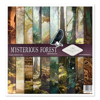 ITD Collection - Emballage Scrapbooking 12 x 12 pouces, Papier Scrapbooking, Papier Décor, Papier Carton - 310 x 320 mm (SLS-053 - Mysterious Forest)- HS code 48025890