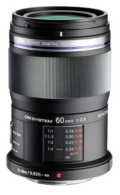 OM SYSTEM Objetivo M.Zuiko Digital ED 60 mm F2.8, Zoom estándar, Adecuado para Todas Las cámaras MFT (Modelos Olympus OM-D & Pen, Serie G de Panasonic), Negro
