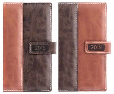 Tallon 0881 Brown Leatherette Magnetic Clip Slim Diary