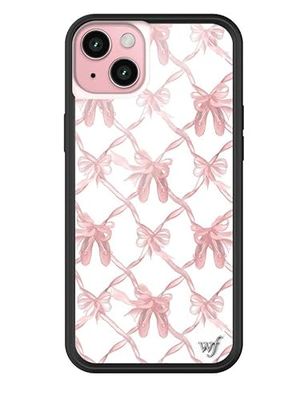 Wildflower Custodie - On Pointe Case, compatibile con Apple iPhone 15 Plus | Carino, alla moda, coquette, fiocchi rosa, pantofole da balletto - Paraurti protettivo, certificato Test di caduta da 1,2 m