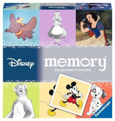 Ravensburger Collector's memory® Walt Disney – 27378 – det världsberömda minnesspelet med bildkort försmyckade med silverfolie – unikt memory® för stora och små Disney-fans